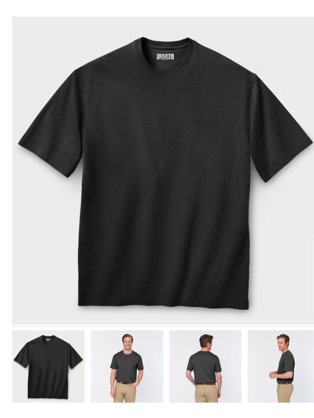Duluth Trading Co - Standard Fit Longtail Tee, Black, Size XL